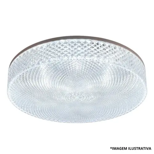 Plafon Medelin Led Cristal Redondo 34cm 24W 300K- Kin