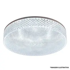 Plafon Medelin Led Cristal Redondo 34cm 24W 300K- Kin