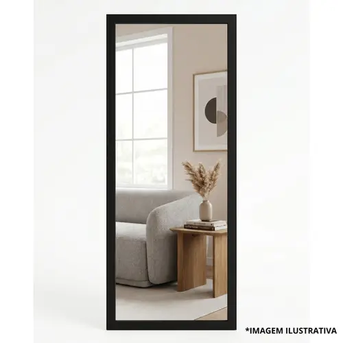 Espelho 33x73 Moldura 2x2- Nogueira Vipa