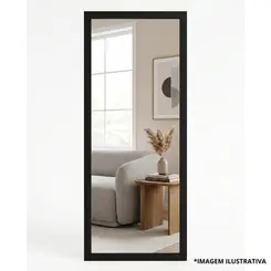 Espelho 33x73 Moldura 2x2- Nogueira Vipa