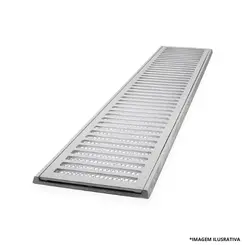 Conjunto de Alojamento 10 x 100 cm com Grelha e Suporte para Pedestre Rústico- Lg mais