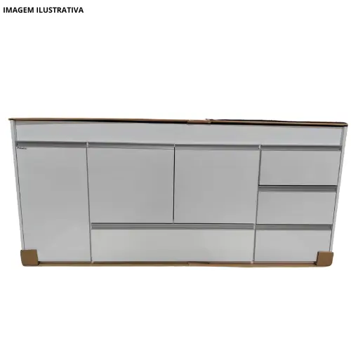 Gabinete De Cozinha Ferrara 1,44MT Branco-Primatto