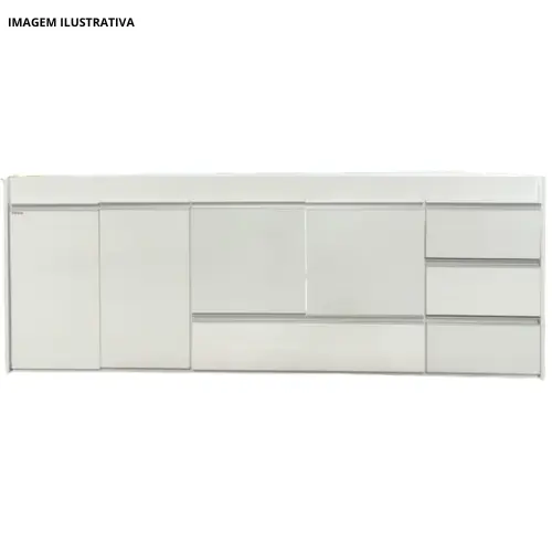 Gabinete Cozinha Ferrara 1,74mt Branco-Primatto