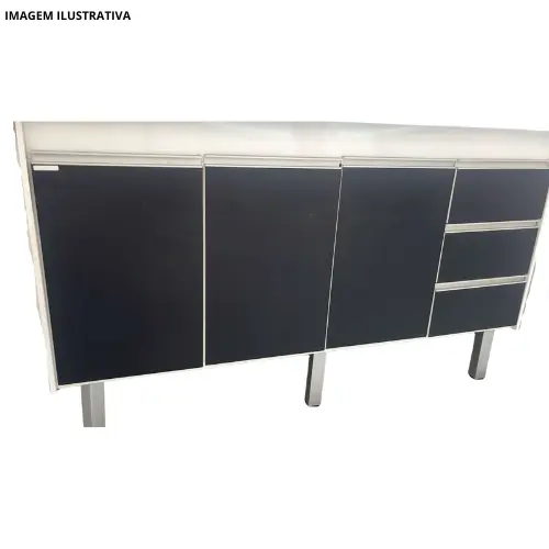 Gabinete de Cozinha Florença 1,44 m Preto – Primatto