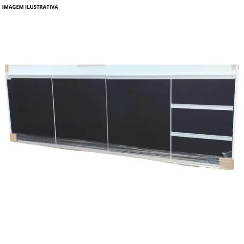 Gabinete para Cozinha Florença 1,74 MT Preto - Primatto