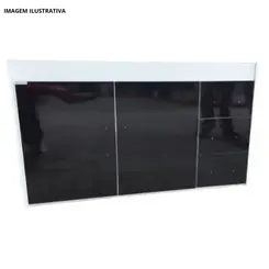 Gabinete Cozinha Turim 1,14mt Preto-Primatto