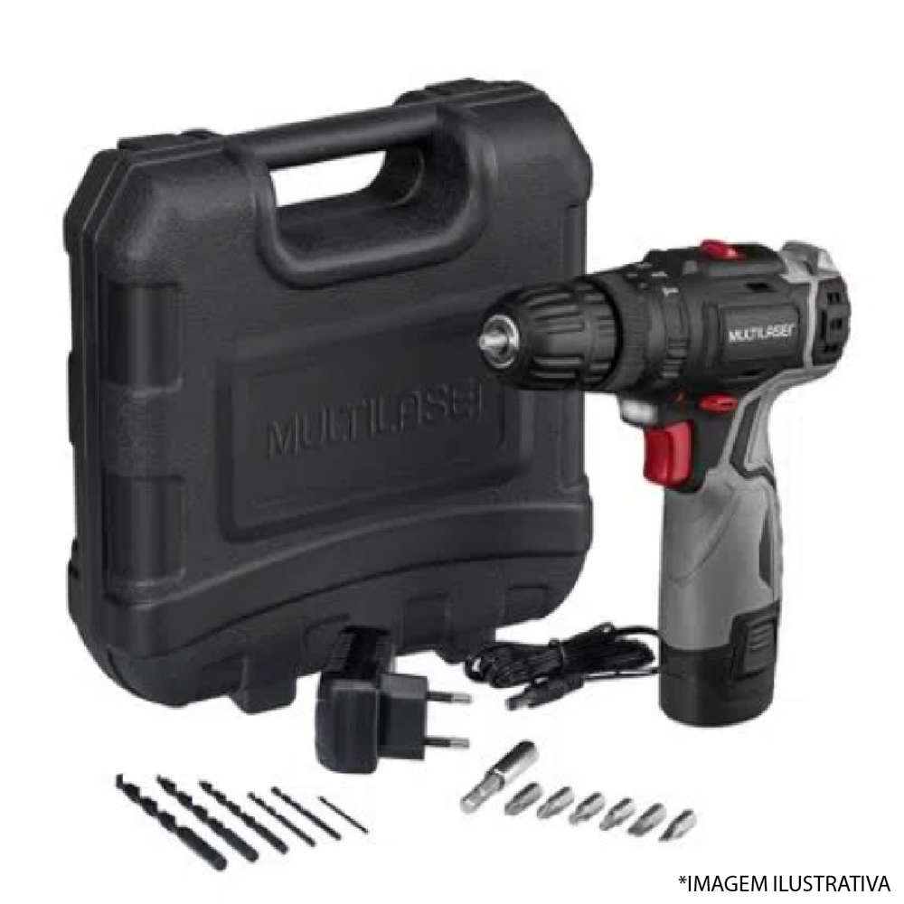 Parafusadeira Furadeira Função Impacto 12 V HO099-Multilaser ...