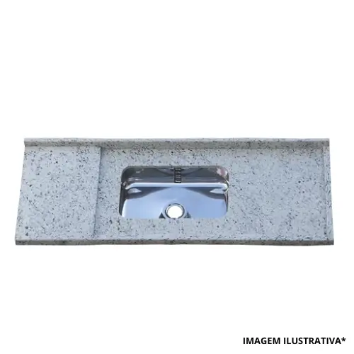Pia De Granito Mesa Seca 2,00 Mts Cinza Corumba - Kasa Granito
