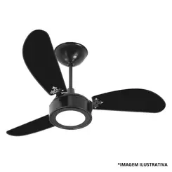 Ventilador Teto New Light Led Pto 127v- Ventidelta