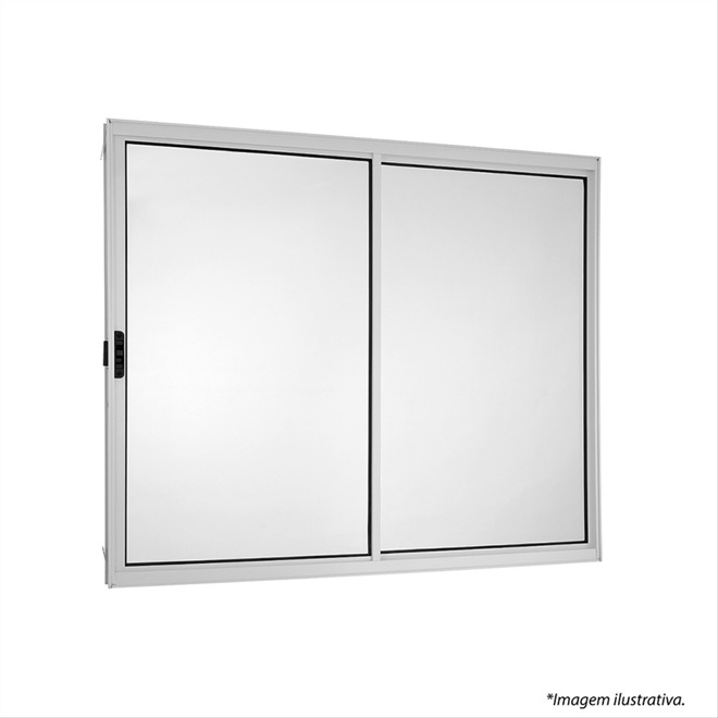 Janela Alumínio Branco - 2 folhas sem grade - 1,00 x 1,50mts - Janela ...