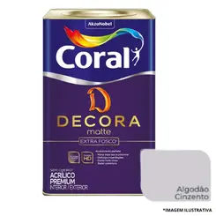 Tinta Coral Decora Matte - Algodao Cinzento - 18 litros