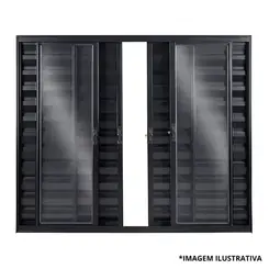 Crv Preto Veneziana 6 Folhas 100 x 120 cm Sem Grade Classic