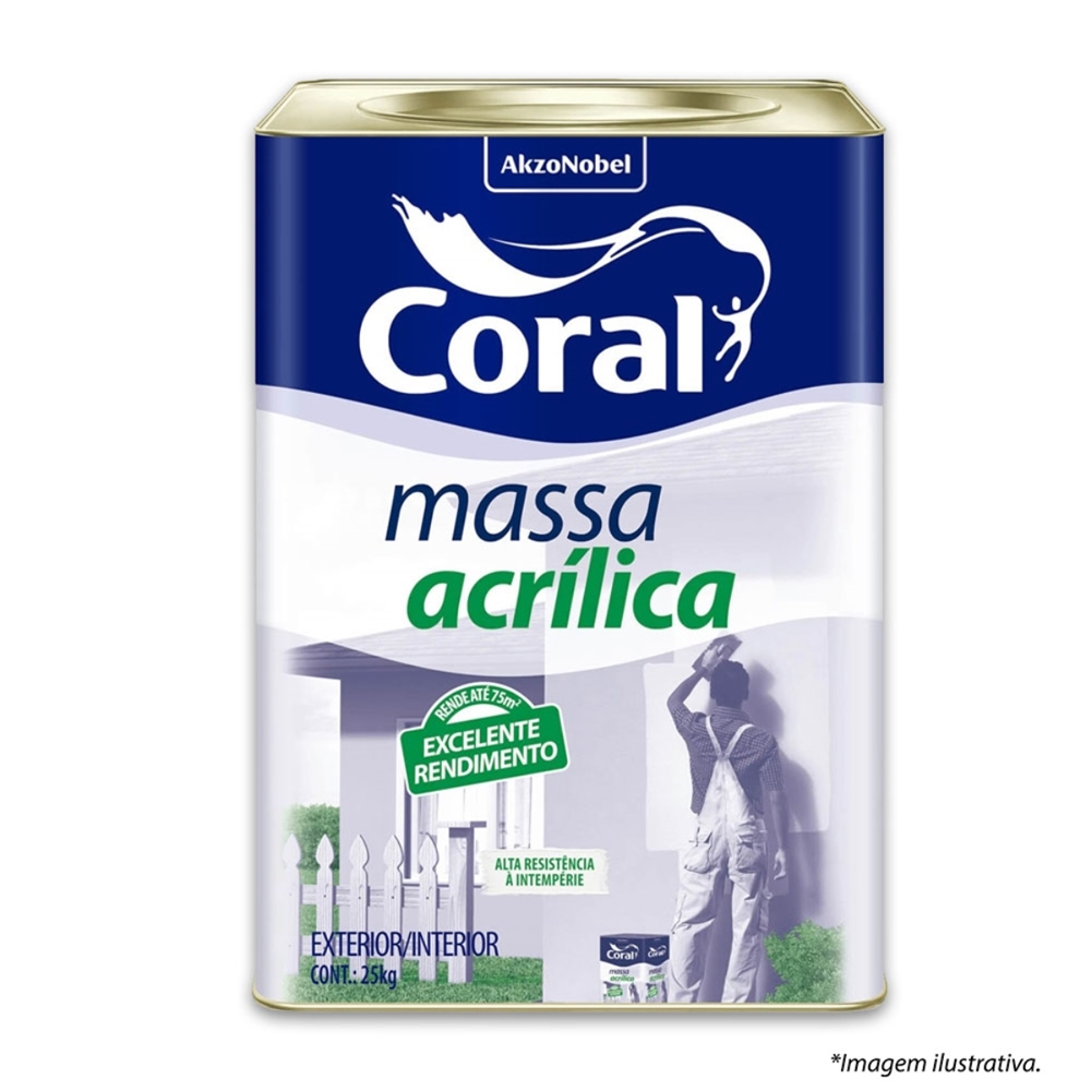 Massa Corrida Acrílica Coral 25kg - Massa Corrida Acrílica Coral 25kg ...
