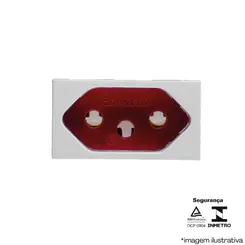 Slim Modulo Tomada 2P+T 20A Vermelha 81142-Ilumi