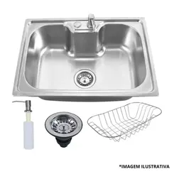 Cuba Gourmet Inox Escovado 60x40 C/Acess- Deckcasa