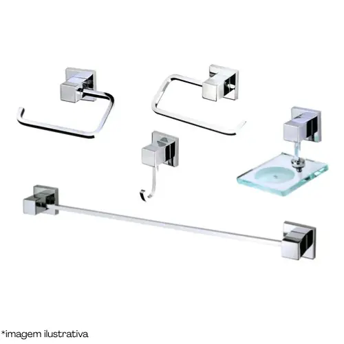 Kit Metal Para Banheiro Lacaune C76 5 Peças-Carneiro