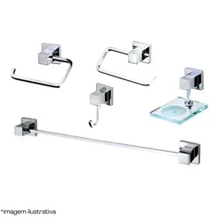 Kit Metal Para Banheiro Lacaune C76 5 Peças-Carneiro