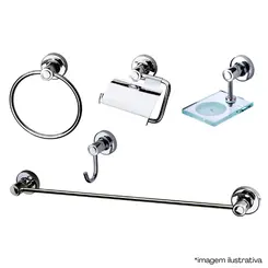 CARNEIRO KIT METAL P/BANHEIRO SAVANAH C54 5PCS