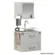 Kit Lion 60Cm Branco/ Branco Com Cuba-Arte e Gabinete