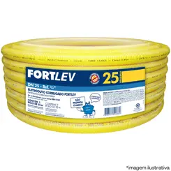 Conduite Corrugada Amarelo 1 C/25Mt-Fortlev