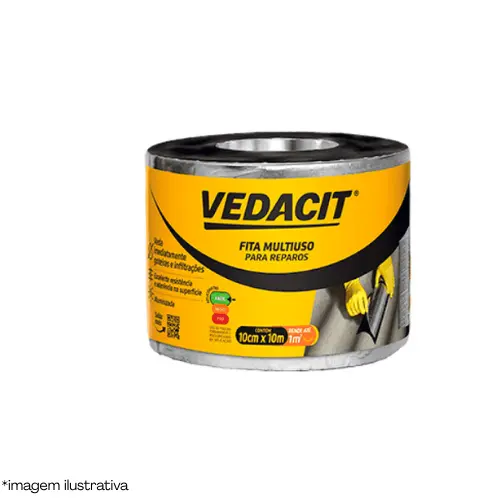 VEDACIT FITA MULTIUSO ALUMINIO 1MM 10CM ROLO 10MTS