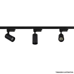 Kit Trilho Led Up Al 3 Spots 15W 3.000K Preto-Blumenau