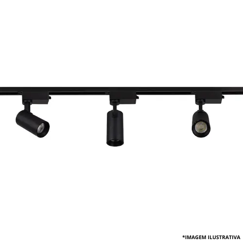 Kit Trilho Led Up Al 3 Spots 15W 6.500K Preto-Blumenau