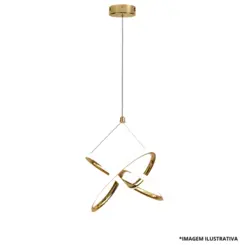 Pendente Led Lupi Al 195MM 24W Dourado 4100K-Blumenau