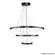 Pendente Led Ring 600MM Al 60W Preto 3000K-Blumenau
