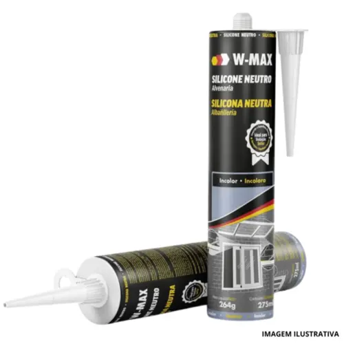 Silicone Neutro Alvenaria Incolor 275ML - W-MAX