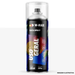 Tinta Spray Branco Fosco 400ML/250G - W-Max
